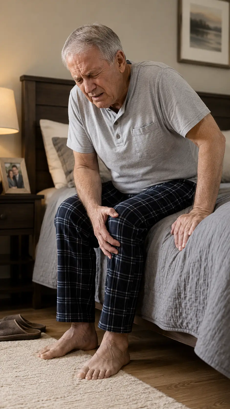 Person dealing with arthritis and knee pain after 40